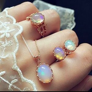 ⭐️Fashion Opal jewelry sets